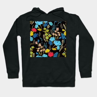 Hibiscus Bright Yellow Floral Seamless Pattern Hoodie